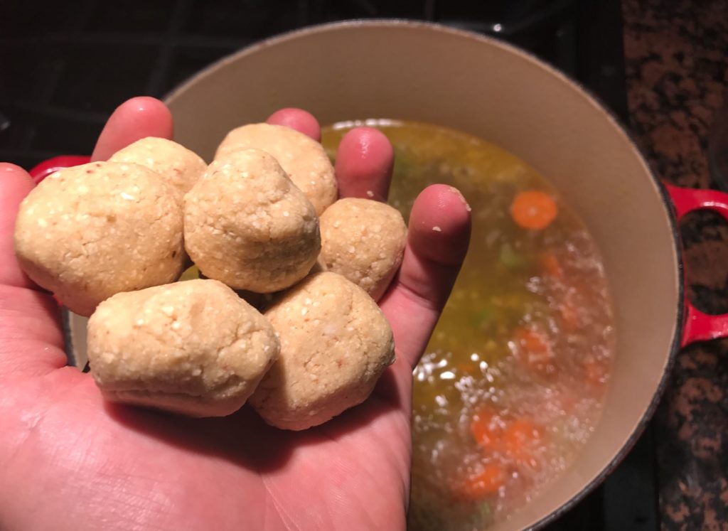 vegan matzo ball soup